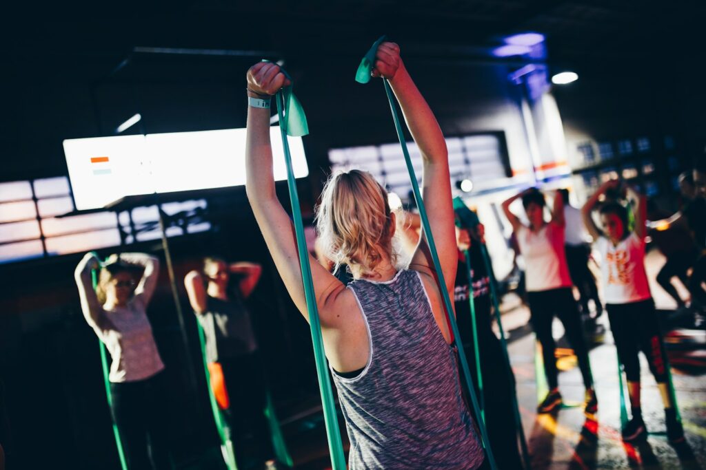 group of people in an equinox bootcamp class